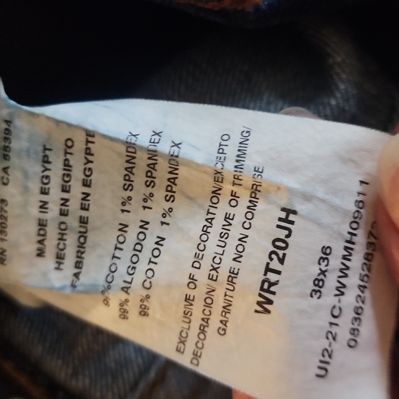 Wrangler Retro Relaxed Boot Stretch Denim Blue Jeans WRT20JH MENS Sze38x36 - Picture 4 of 6